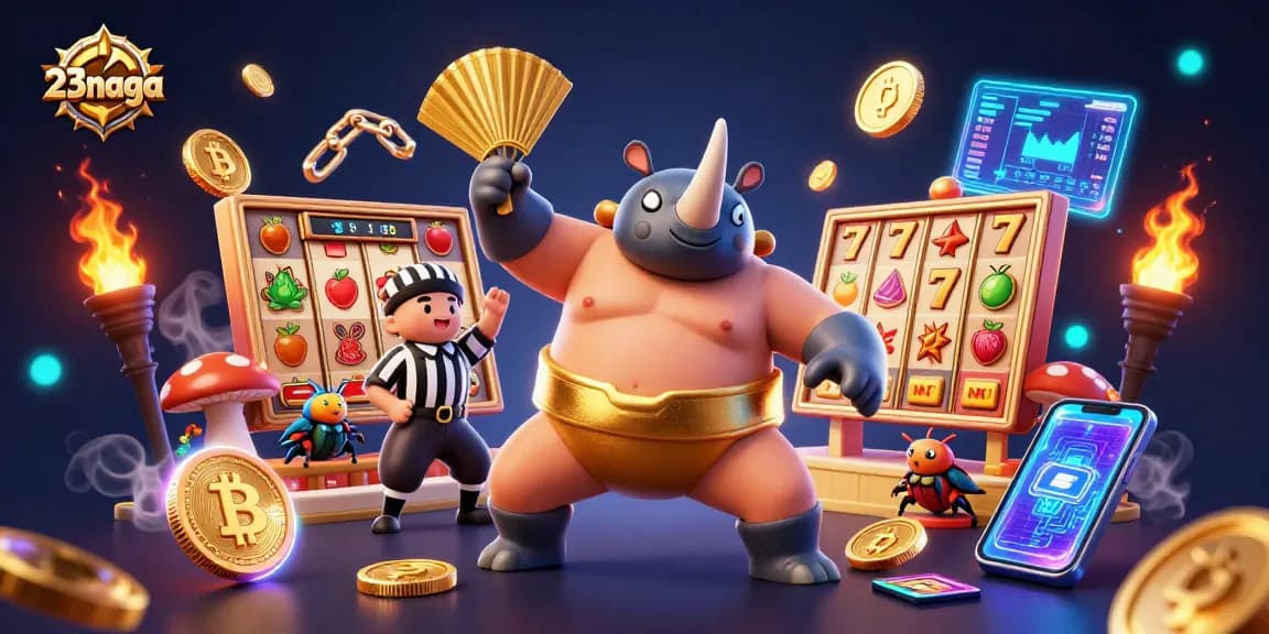 23naga menghadirkan juara sumo kumbang jantan dengan koin emas terbang dalam pertandingan slot.