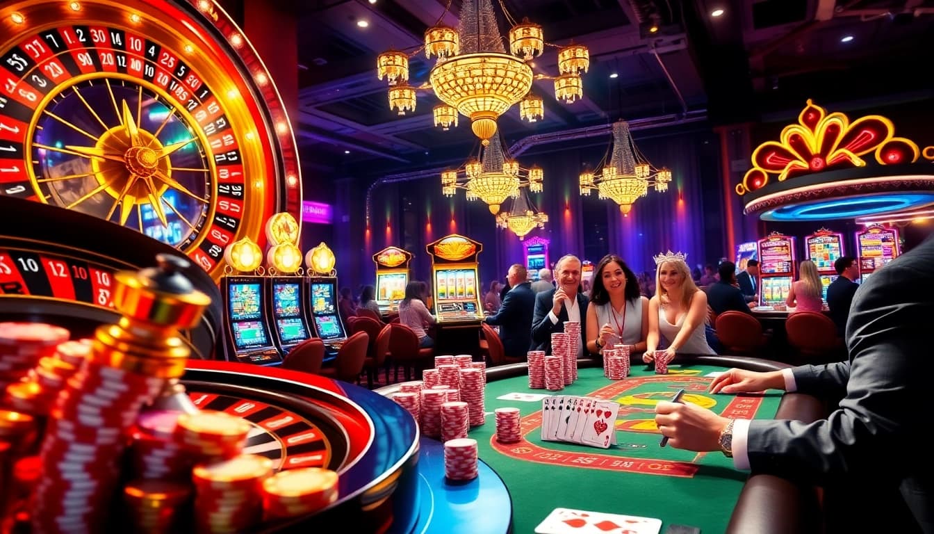 Experience the thrill of winning with bonus new member 102 at an exciting casino featuring poker tables and roulette.