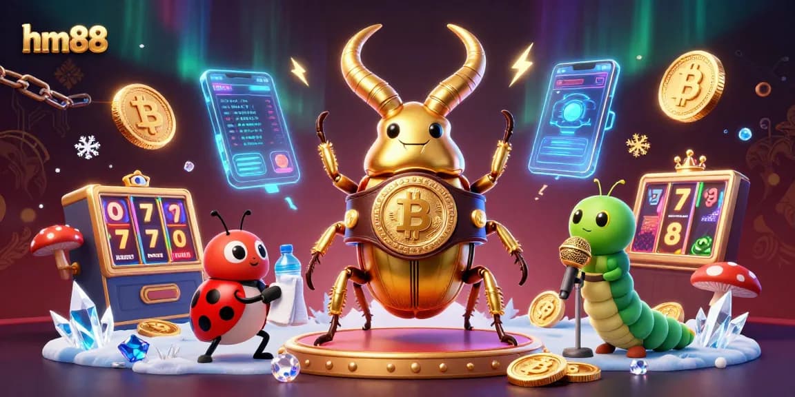 Experience the excitement of hm88 with dynamic characters and casino elements representing an online gaming adventure.