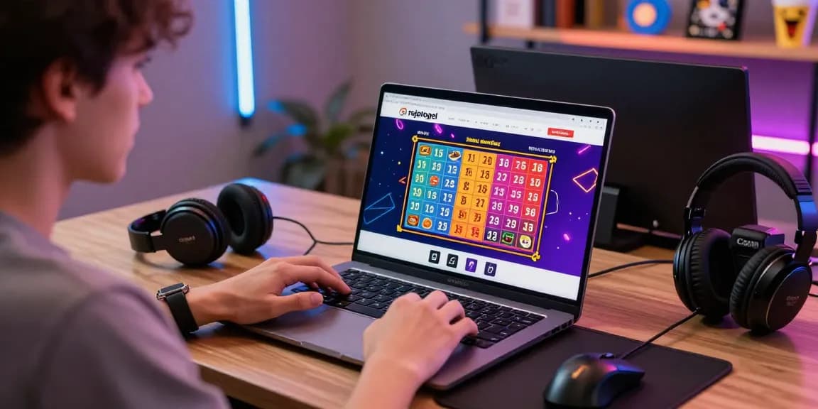 Pengguna aktif rajatogel di ruang kerja modern dengan grafik permainan online yang menarik.