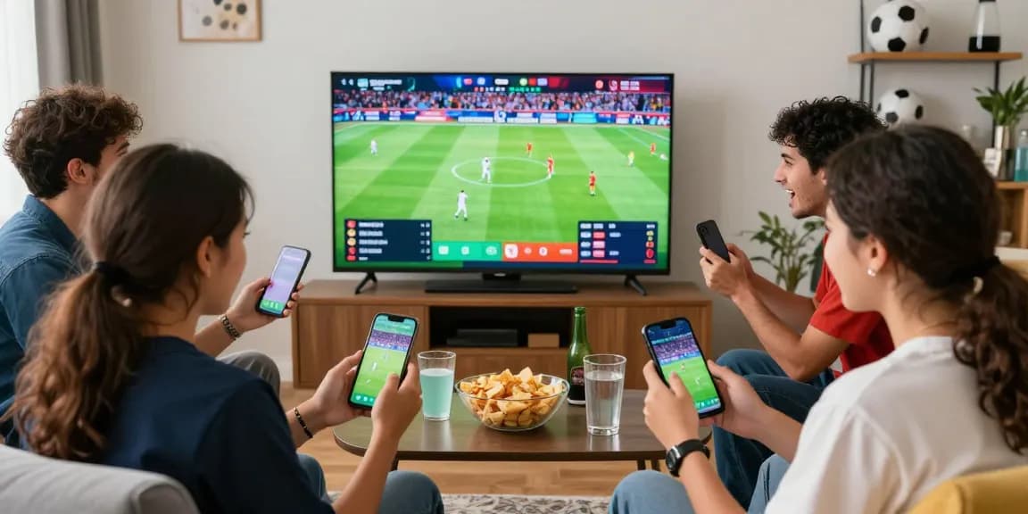 Friends celebrating mix parlay betting during World Cup 2026.