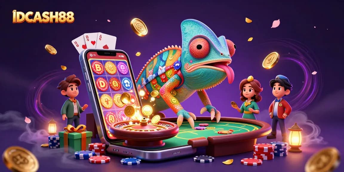 Spin golden coins at IDCASH88 while enjoying vibrant 3D casino games in a magical atmosphere.