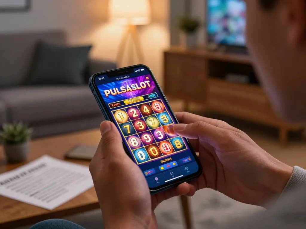 PULSASLOT app shown in use on mobile device, highlighting engaging online casino gaming experience.