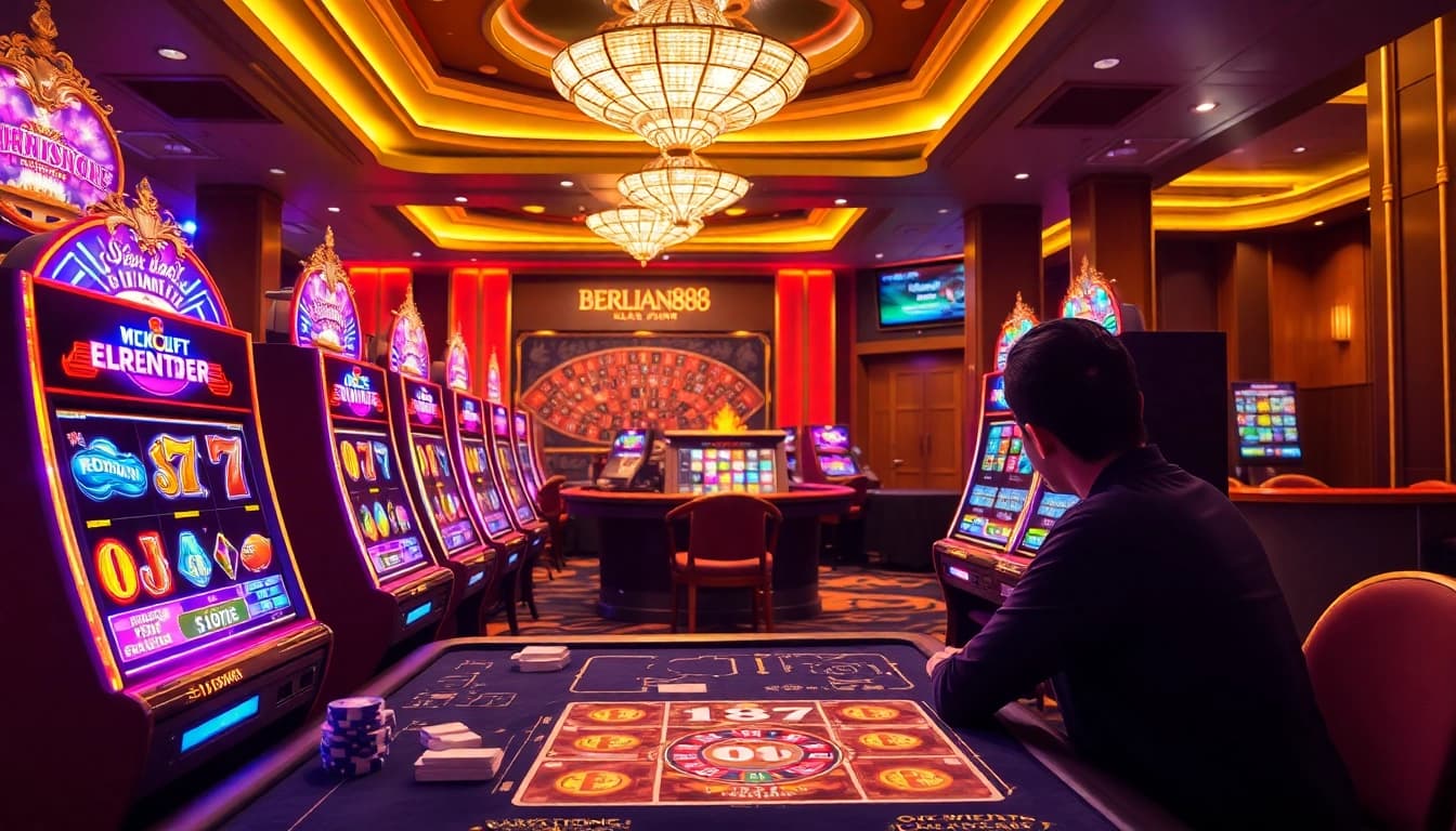 Experience thrilling moments at berlian 888 with vibrant slot machines and rich casino ambiance.