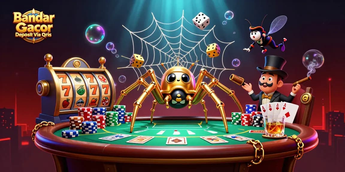 Experience the thrill with Bandar Slot Gacor Deposit Via Qris, featuring dynamic slots and poker elements.