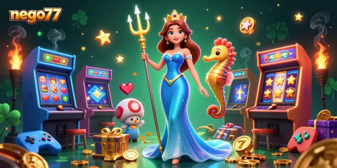 Engage with nego77's vibrant slot games featuring dynamic characters and casino elements.