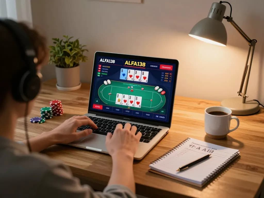 Mainkan poker dinamis di kasino online ALFA138 dengan layar yang cerah dan pengaturan yang nyaman