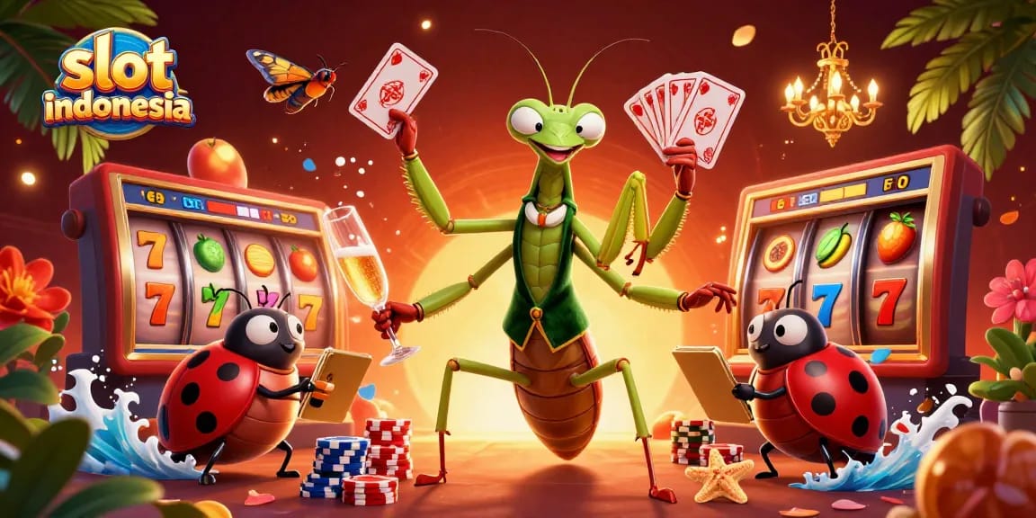 Permainan slot Indonesia yang mengasyikkan dengan gambar mantis raksasa dan pit boss beraksi di kasino
