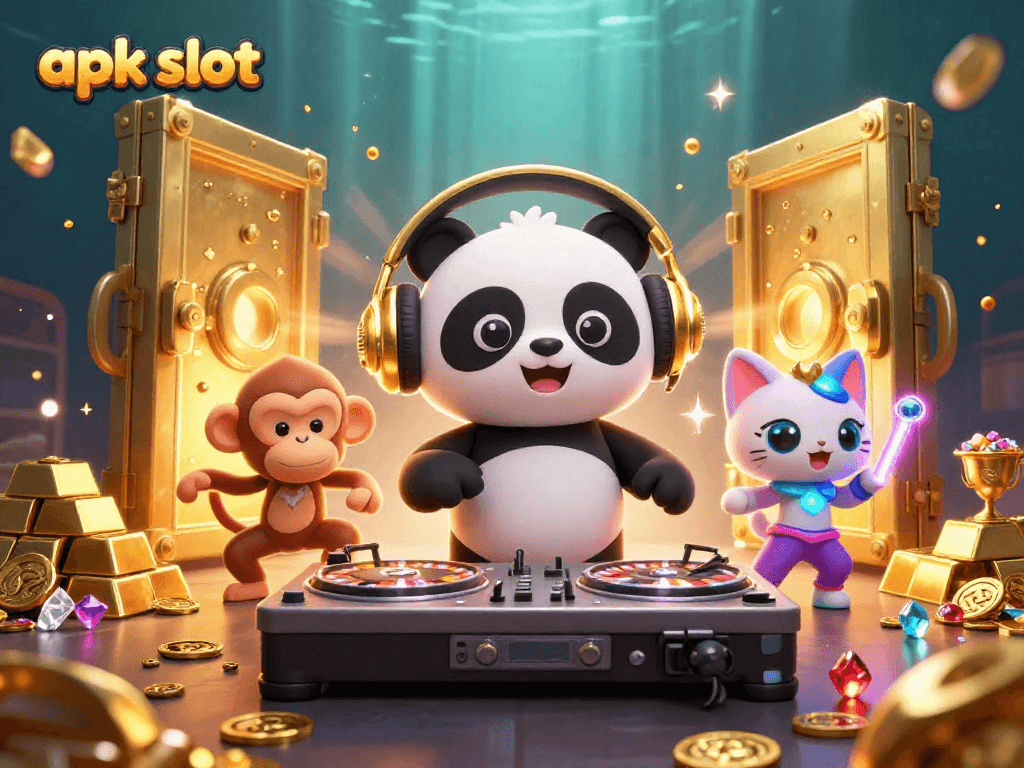 Bersenang-senang dengan permainan apk slot bersama DJ panda, monyet breakdance, dan anak kucing di pesta rave