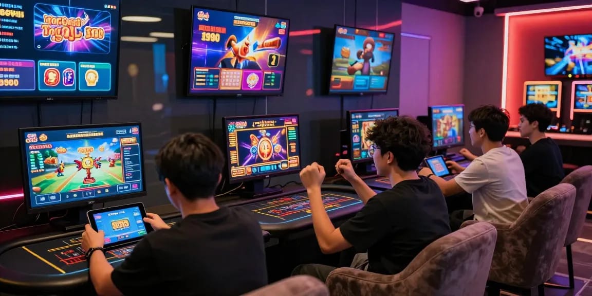 Exciting gaming environment featuring tempototo daftar with players celebrating wins and engaging in various games.