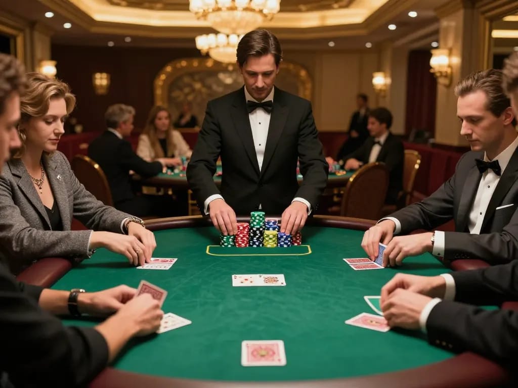 IDCASH88 Alterantif emphasizes strategic poker gameplay in an upscale casino atmosphere
