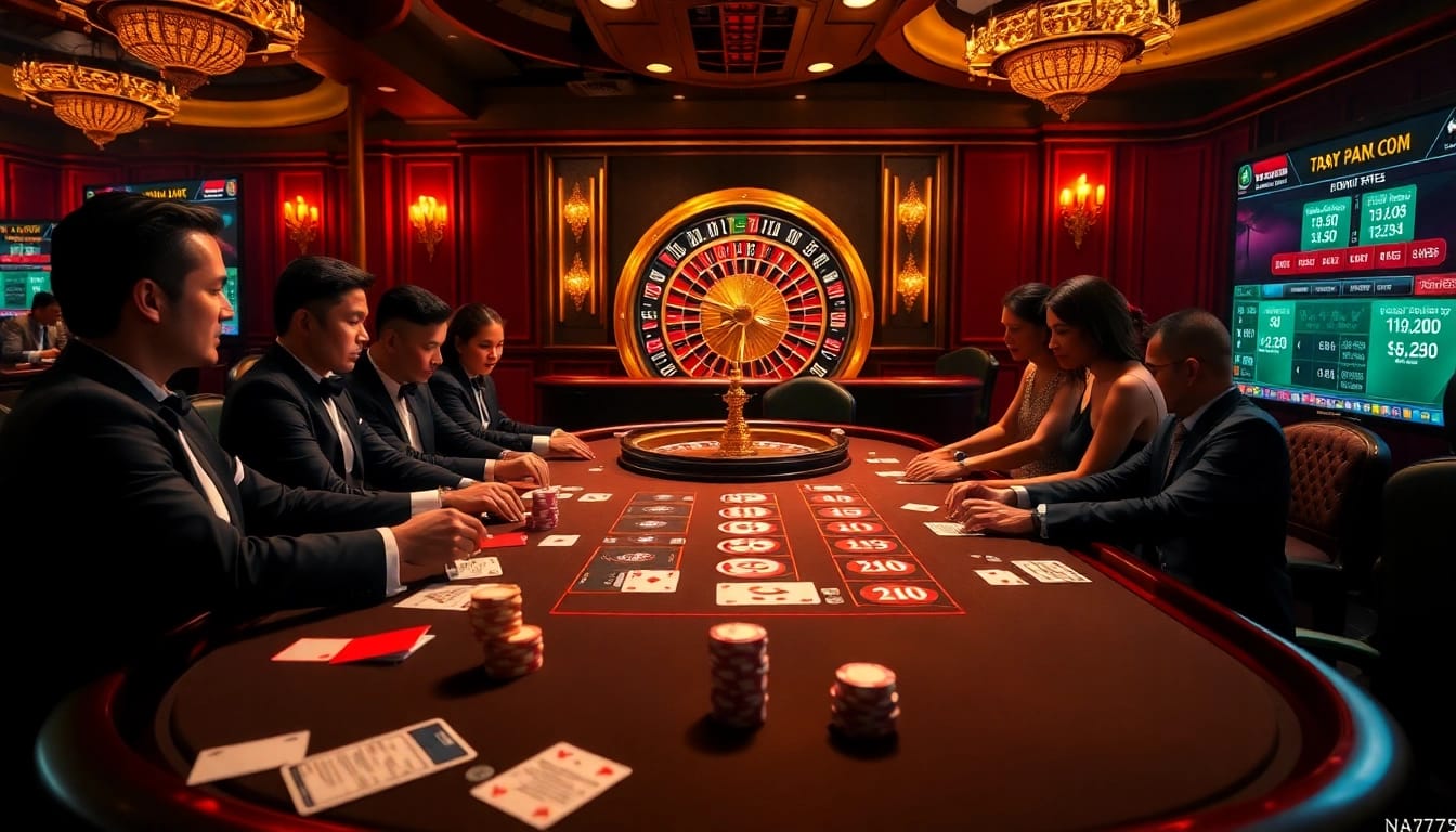 Experience high-stakes poker action at NA777 with professional dealers and thrilling casino ambiance.