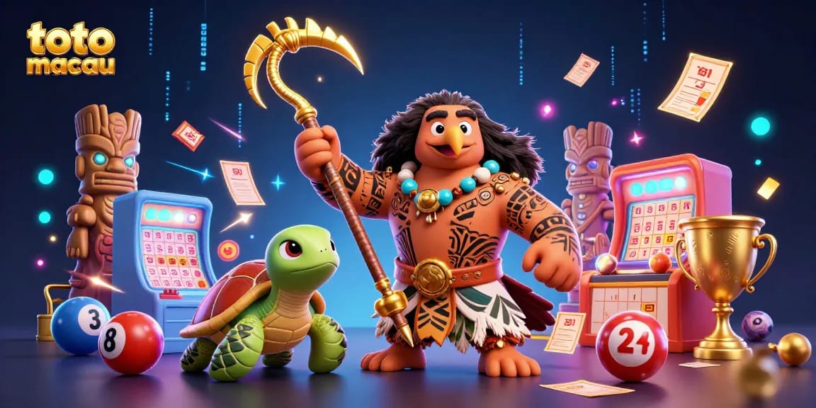 Play exciting games at toto macau with vibrant characters and glowing symbols enhancing your lottery experience.