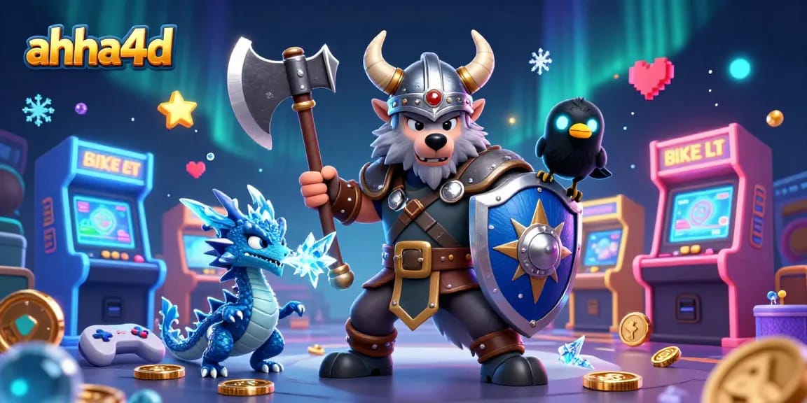 Engage in thrilling gameplay with ahha4d, featuring colorful arcade elements and charming characters.