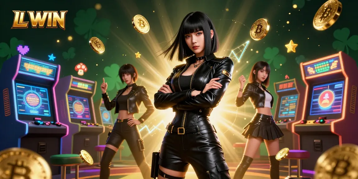 Engage in thrilling gaming at LL WIN with an enthralling Asian woman in a vibrant casino setting.