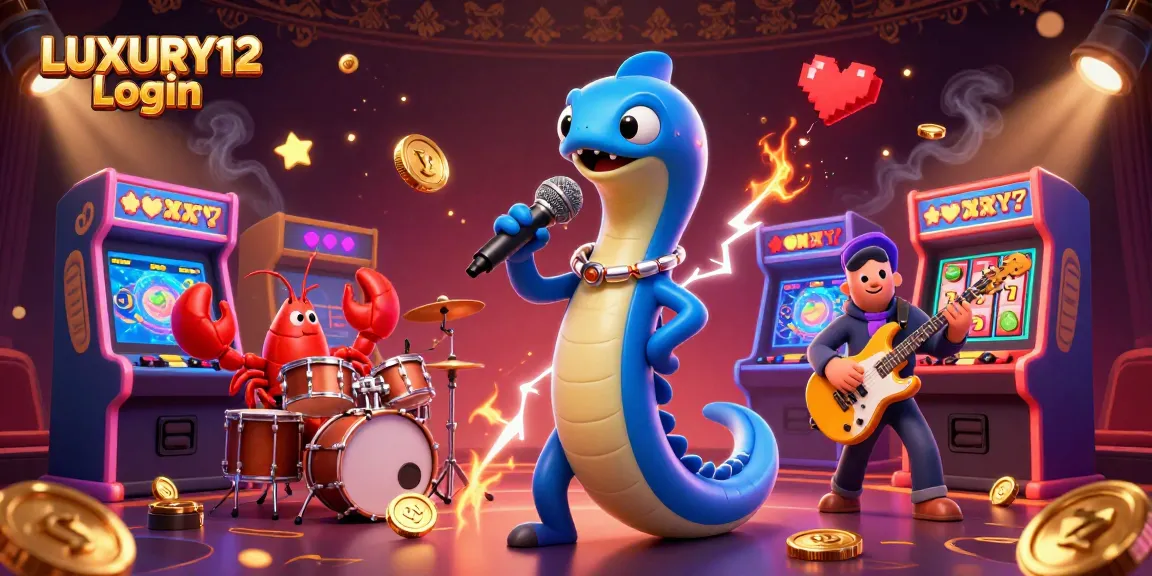 Experience the exciting world of LUXURY12 Login with a dynamic underwater casino scene featuring electrifying characters.