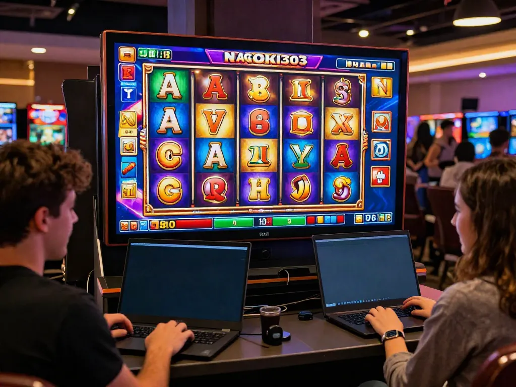 Antusiasme bermain slot online NAGAHOKI303 dengan tampilan simbol yang berwarna-warni.