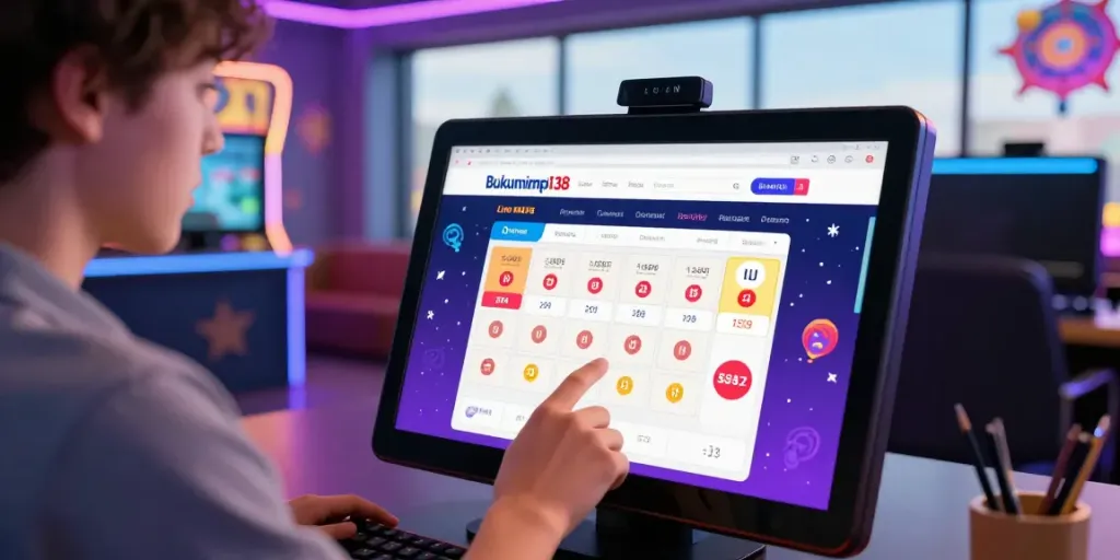 Pengguna berinteraksi dengan platform online bukumimpi138 untuk permainan lotere yang menarik.
