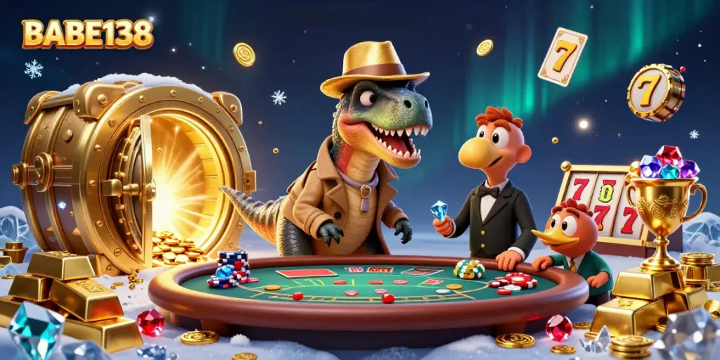 Permainan slot BATU EMAS di BABE138 dengan karakter kartun menarik dan detail luar biasa.