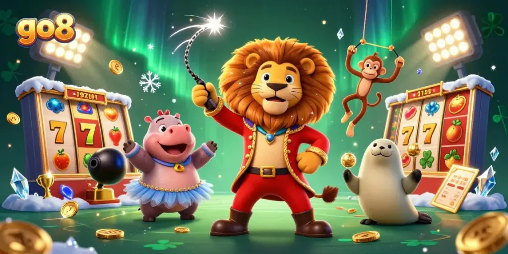 Experience the thrilling atmosphere of go8 with a rich blend of slot games and colorful characters.