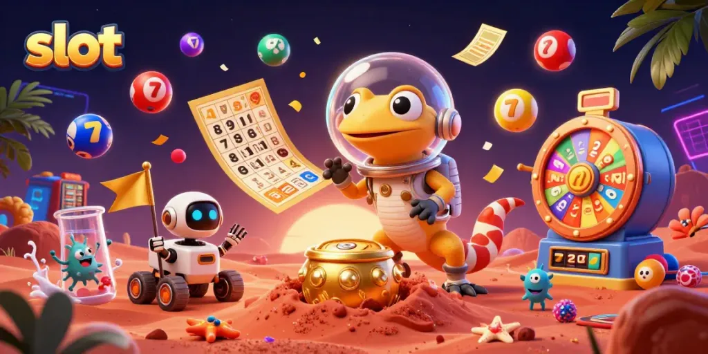 Slot gacor dengan gecko luar angkasa menemukan kasino emas di Mars.