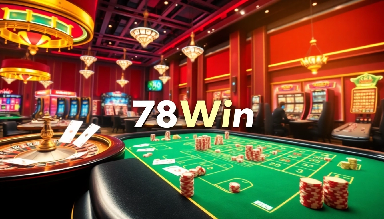 78Win enhances your gaming experience with vibrant casino tables and online betting excitement.