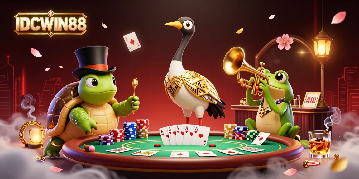 Experience vibrant gameplay at IDCWIN88 with colorful poker elements in a lively speakeasy!