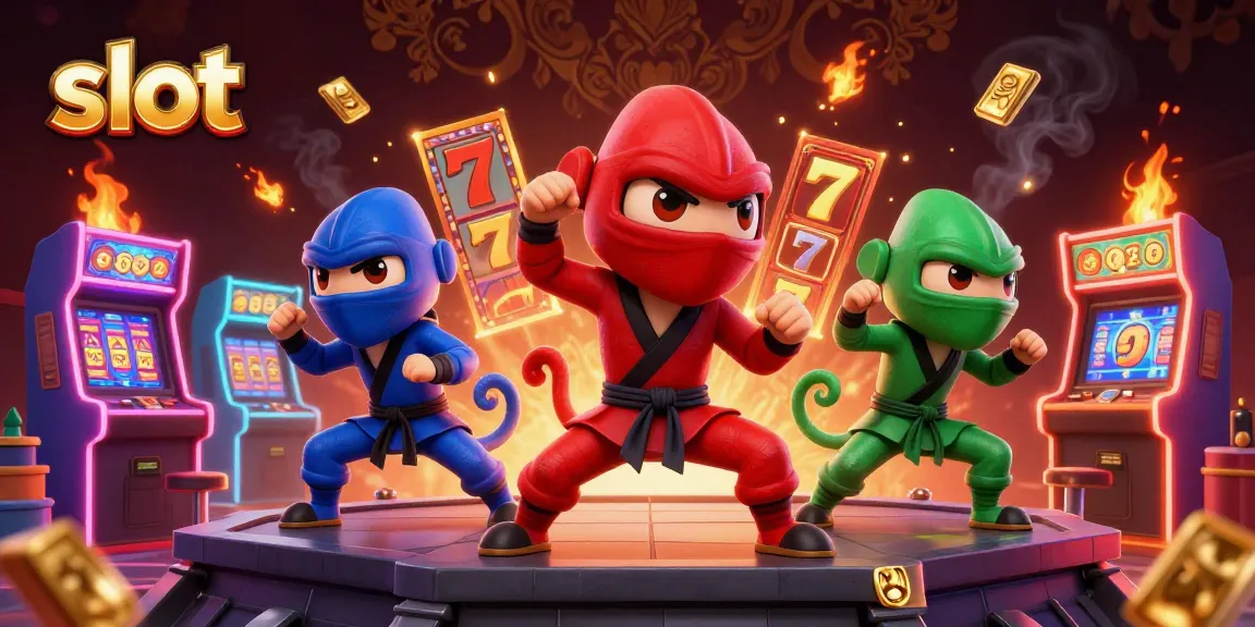 Spin and win in vibrant slot gaming with a ninja chameleon team in action.