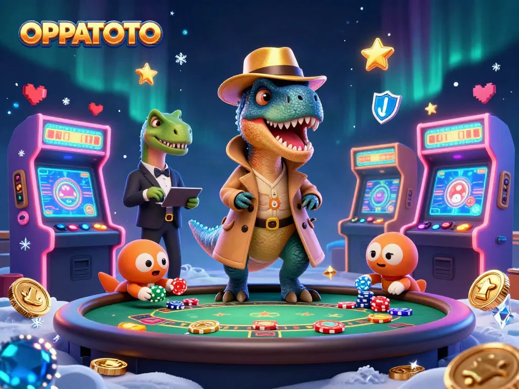 Concealed velociraptor at a blackjack table symbolizes strategic gameplay on OPPATOTO platform.