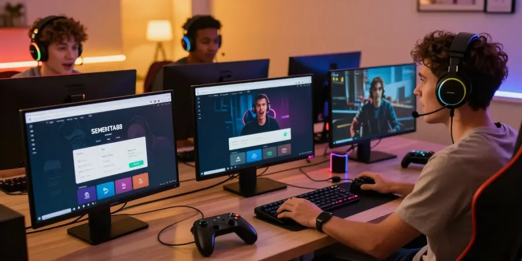 Seamless login to SEMESTA88 showcasing an engaging gaming setup.