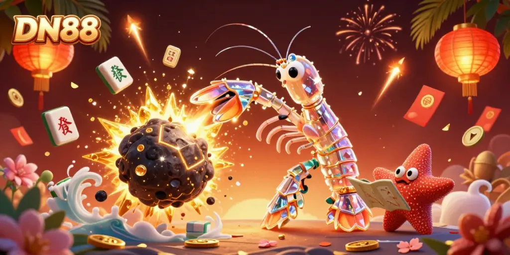 Experience thrilling gameplay with DN88 as intergalactic samurai battles for treasures in a vibrant casino cosmos.