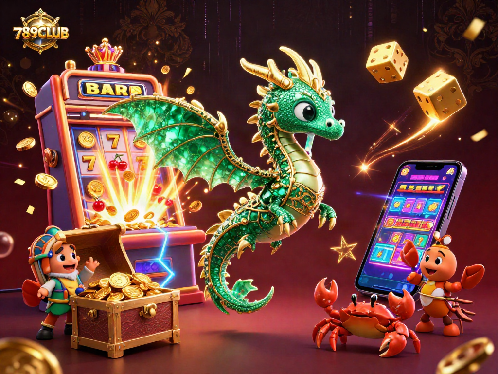 Experience the thrill at 789CLUB with vibrant 3D casino adventures featuring dragons and jackpots.