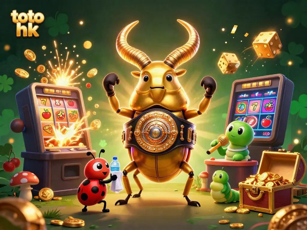Menangkan hadiah besar dengan toto hk dalam ilustrasi kasino yang penuh warna dan detail.