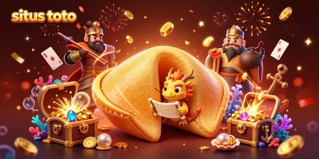 Experience exhilarating gaming with situs toto featuring vibrant characters and treasures in a lively casino setting.