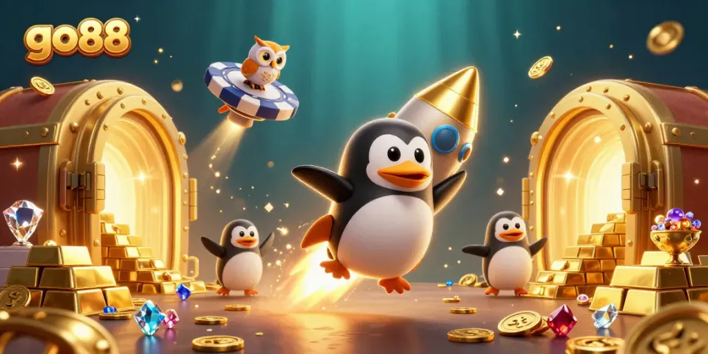 Experience thrilling gameplay at go88 with golden treasures and vibrant casino elements.