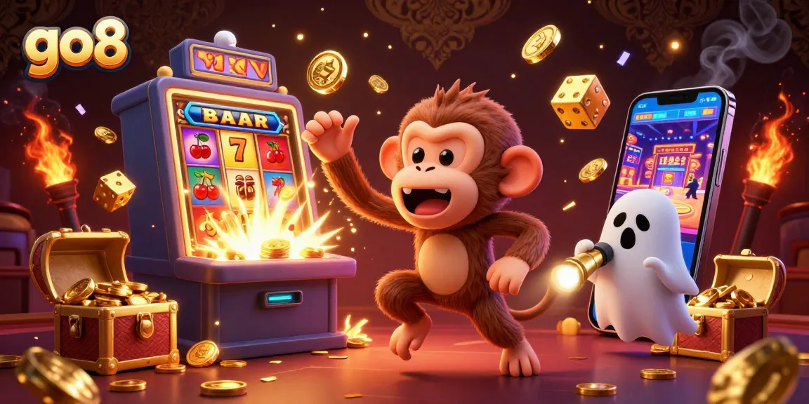 Experience thrilling wins at go8 with vibrant 3D casino characters amid golden jackpot celebrations.