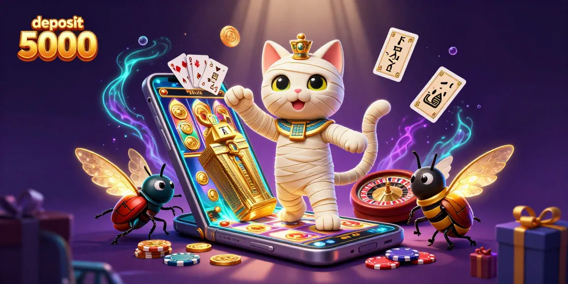 Serunya bermain slot deposit 5000 dengan karakter unik dalam suasana kasino yang dinamis.