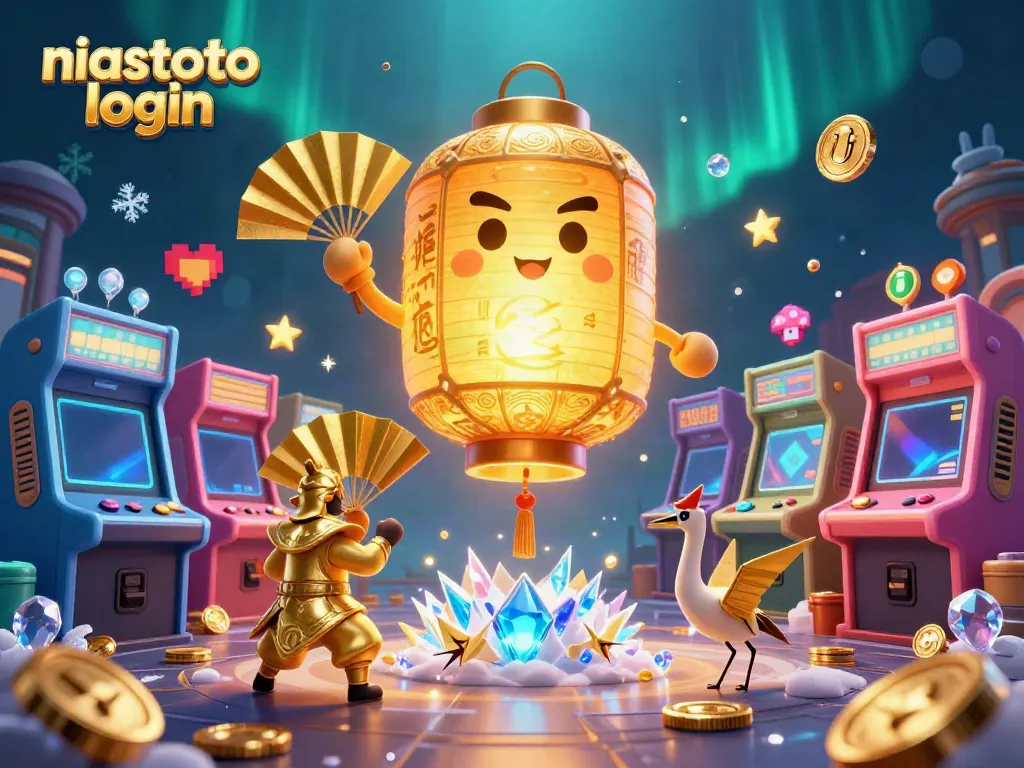 Aktifkan niastoto login untuk memenangkan permainan kasino di malam yang meriah dengan elemen 3D ceria.