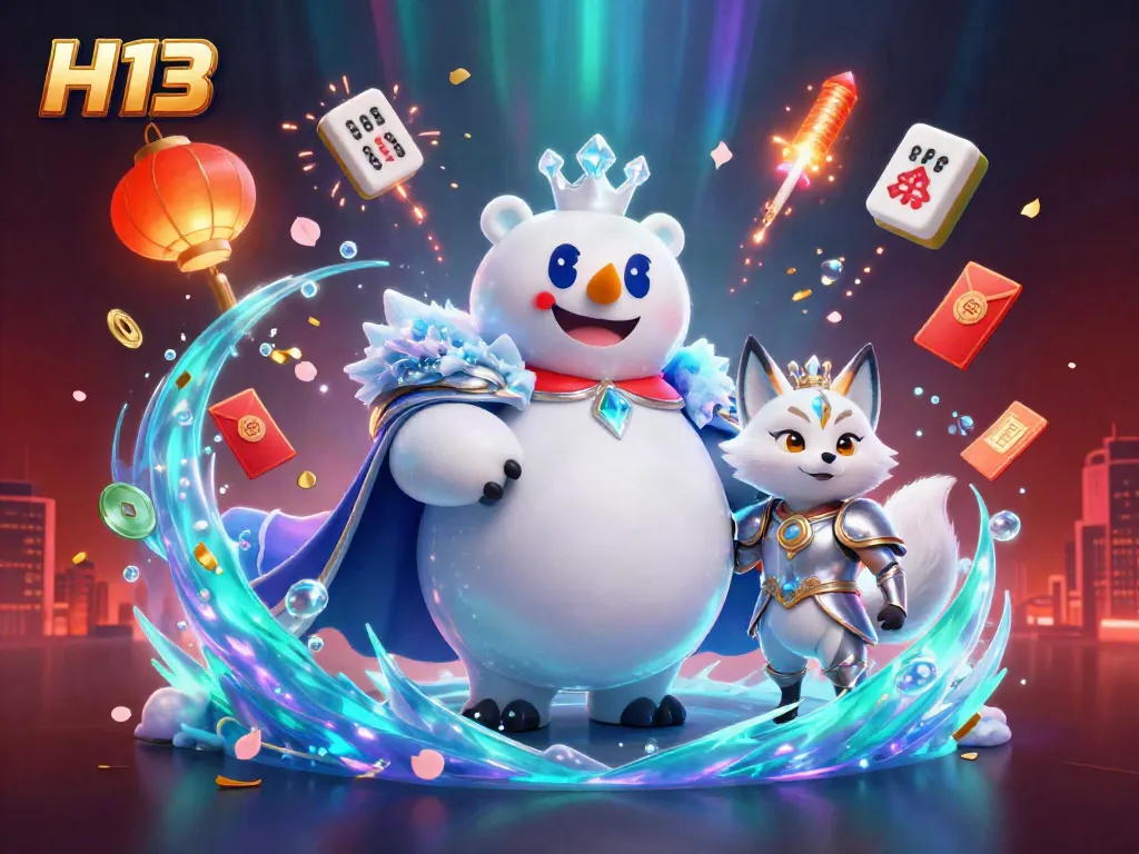 Experience the thrill of H13 gaming with dynamic characters and vibrant casino elements.