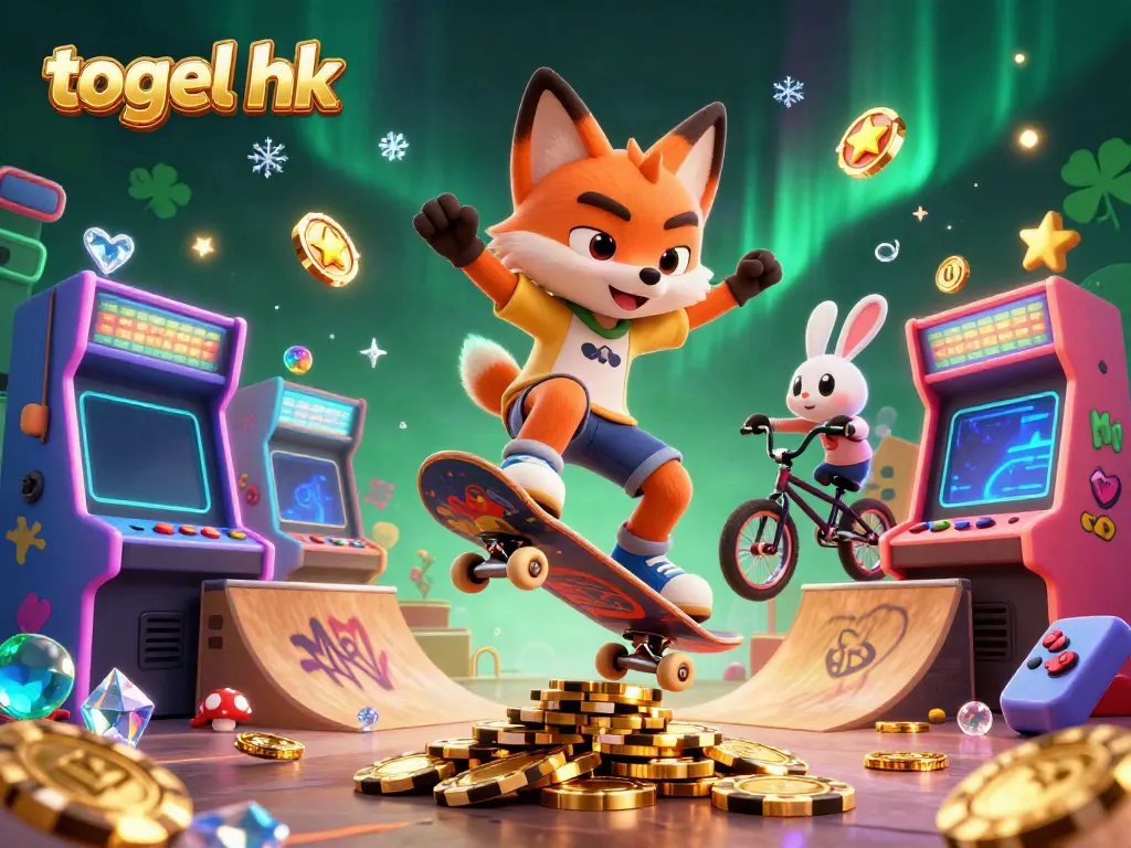 Melihat angka togel hk terbaru dengan karakter kartun ceria di latar belakang kasino penuh warna.