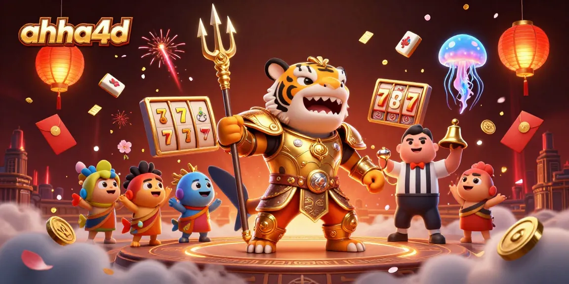 Engage in thrilling gaming action with ahha4d as a tiger shark gladiator battles in a vibrant casino.