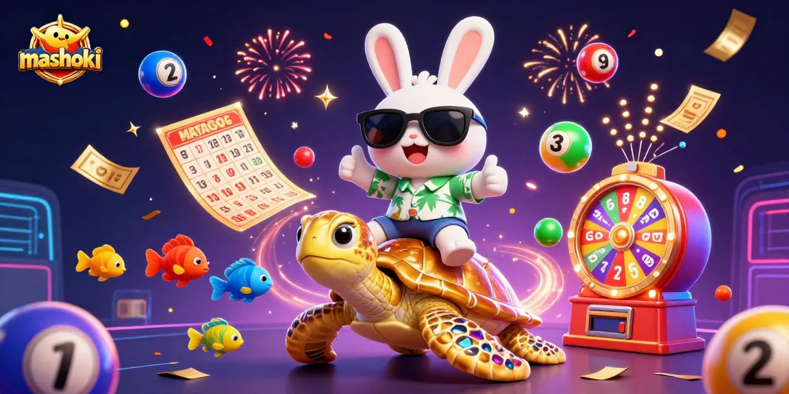 Experience thrill with mashoki gambling showcasing a lucky rabbit and golden sea turtle.