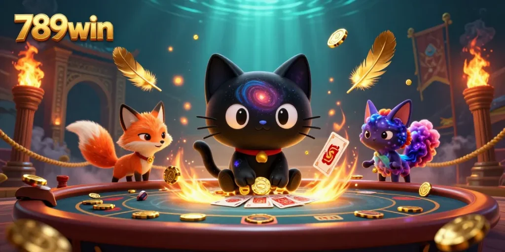 Experience stunning gameplay dynamics with 789win at a cosmic casino table featuring unique characters!