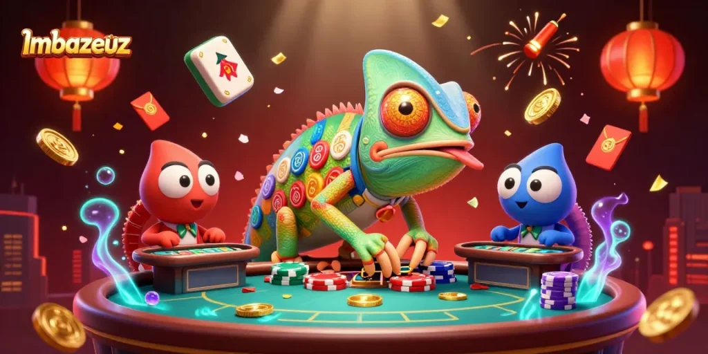 Menangkan jackpot besar dengan Imbazeuz dan simbol permainan menarik di kasino digital.