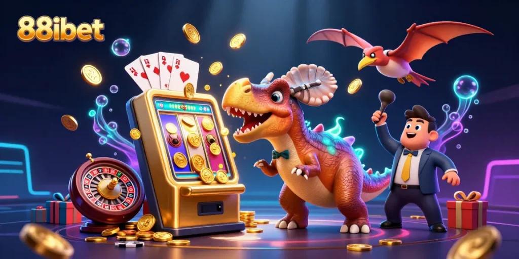 Experience the thrill of 88ibet with a pachycephalosaurus jackpot scene full of excitement and winning moments.